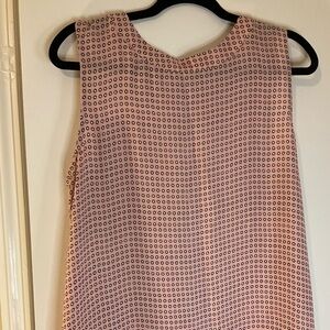 Soft pink blouse with black abstract